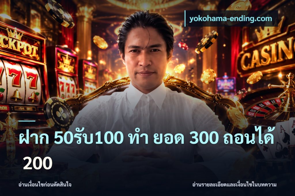ฝาก 50รับ100 ทํา ยอด 300 ถอนได้ 200