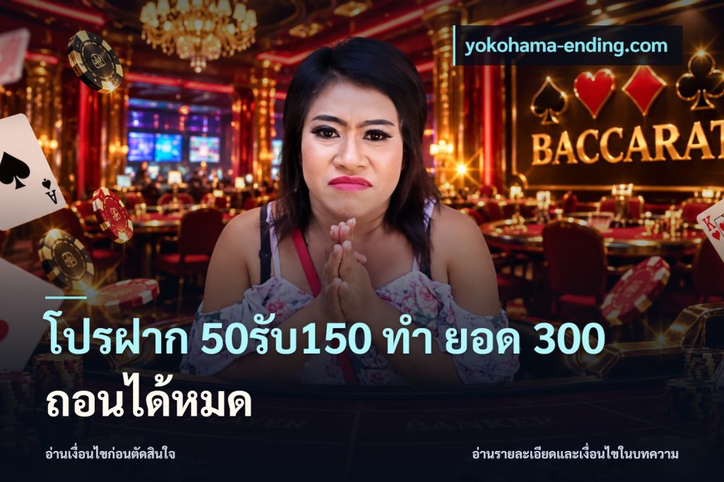 โปรฝาก 50รับ150 ทํา ยอด 300 ถอนได้หมด