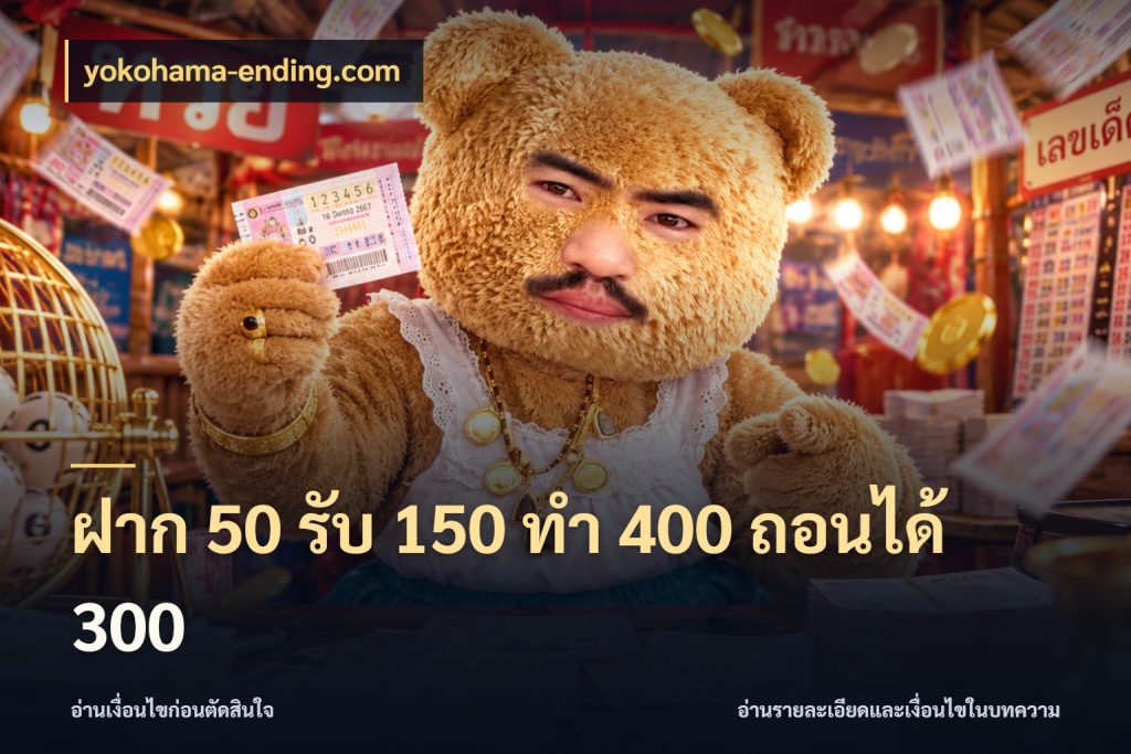 ฝาก 50 รับ 150 ทํา 400 ถอนได้ 300 จับประเด็นยอดรับก่อนเลือกความสนุก ในมุม yokohama-ending.com