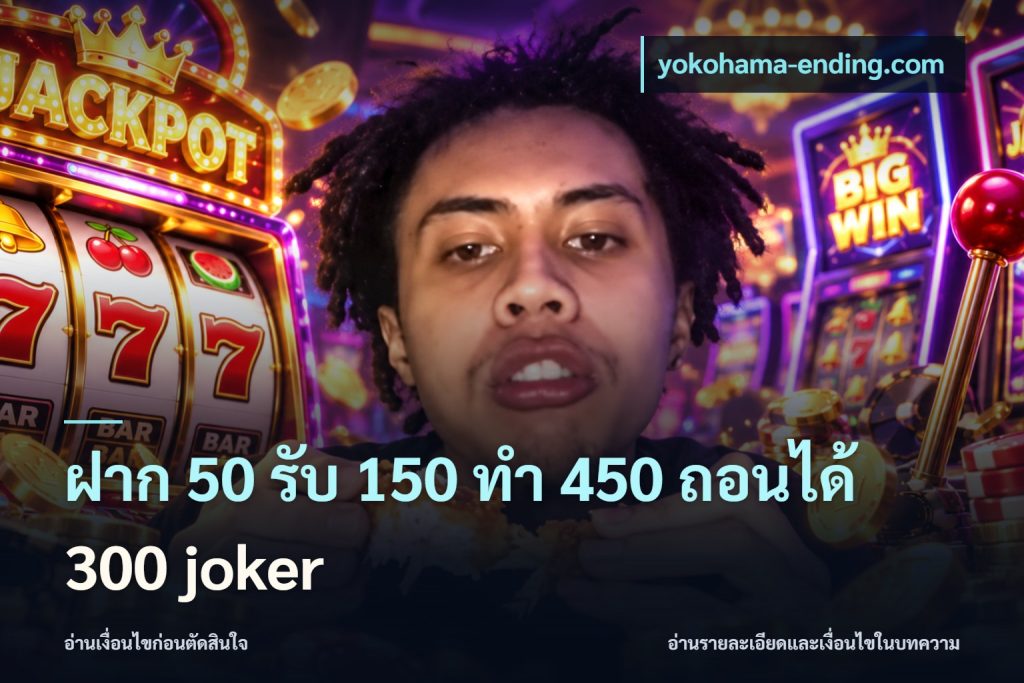ฝาก 50 รับ 150 ทํา 450 ถอนได้ 300 joker