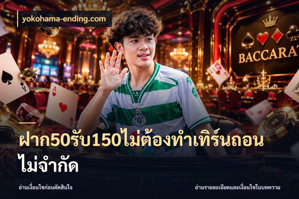 ฝาก50รับ150ไม่ต้องทําเทิร์นถอนไม่จํากัด จับคู่โบนัสกับสไตล์เกมที่ชอบ กับ yokohama-ending.com