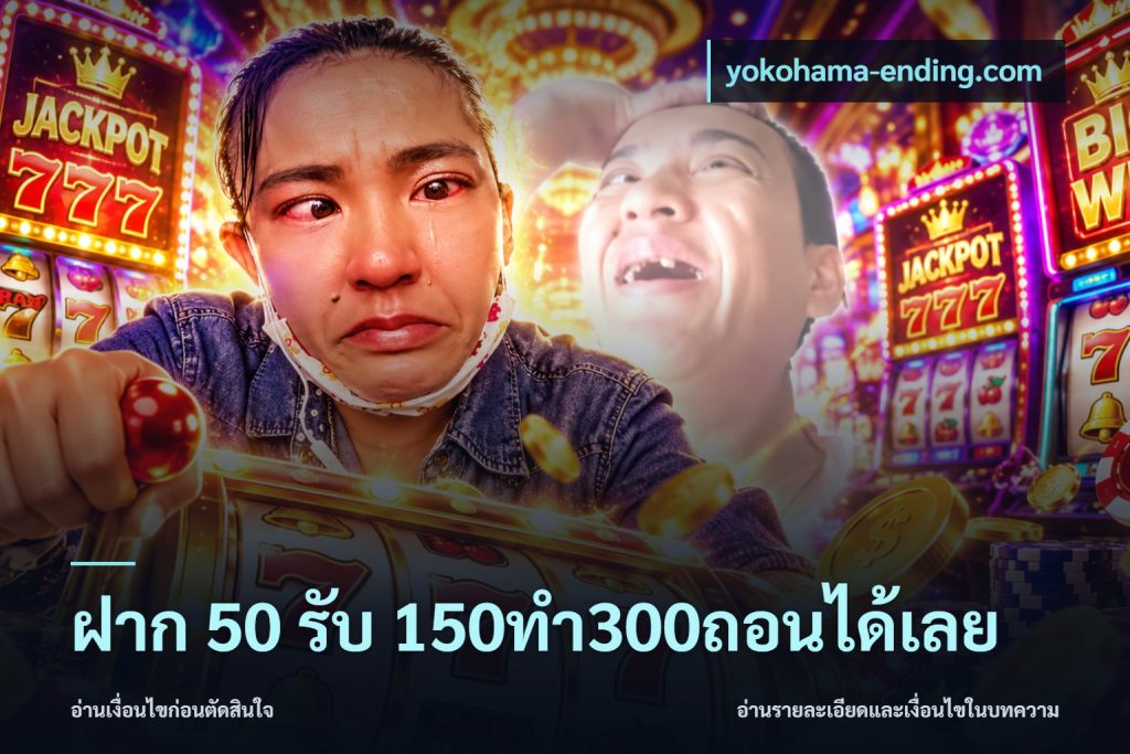ฝาก 50 รับ 150ทำ300ถอนได้เลย