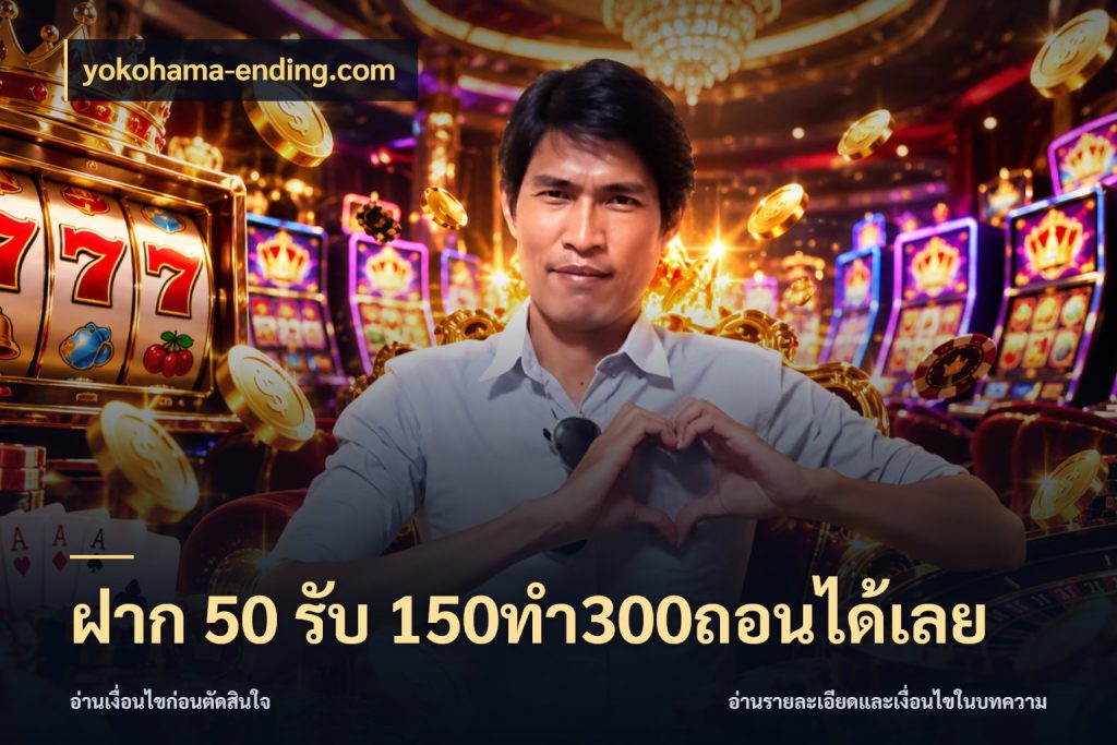 ฝาก 50 รับ 150ทำ300ถอนได้เลย สายโบนัสเลือกจังหวะสนุกได้อย่างไร กับ yokohama-ending.com