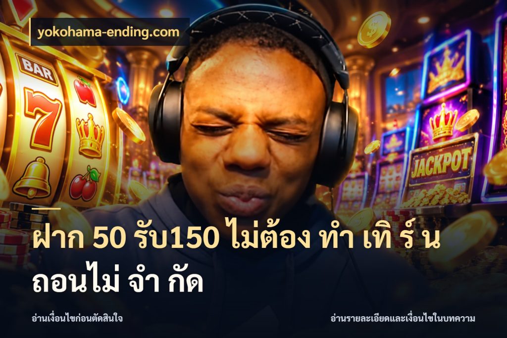 ฝาก 50 รับ150 ไม่ต้อง ทํา เทิ ร์ น ถอนไม่ จํา กัด เครดิตกับรูปแบบโปรที่ตรงใจ กับ yokohama-ending.com