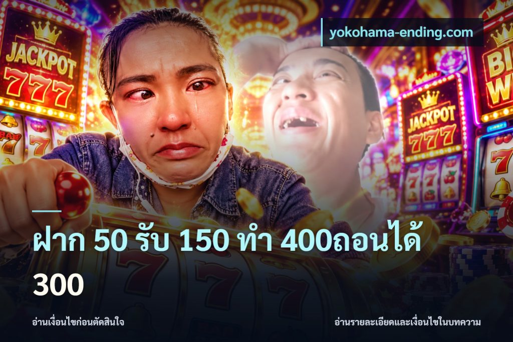 ฝาก 50 รับ 150 ทํา 400ถอนได้ 300