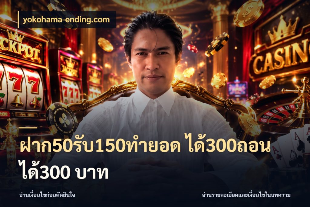 ฝาก50รับ150ทํายอด ได้300ถอนได้300 บาท yokohama-ending.com โปรกับเกมที่ชอบเลือกให้ตรงสไตล์