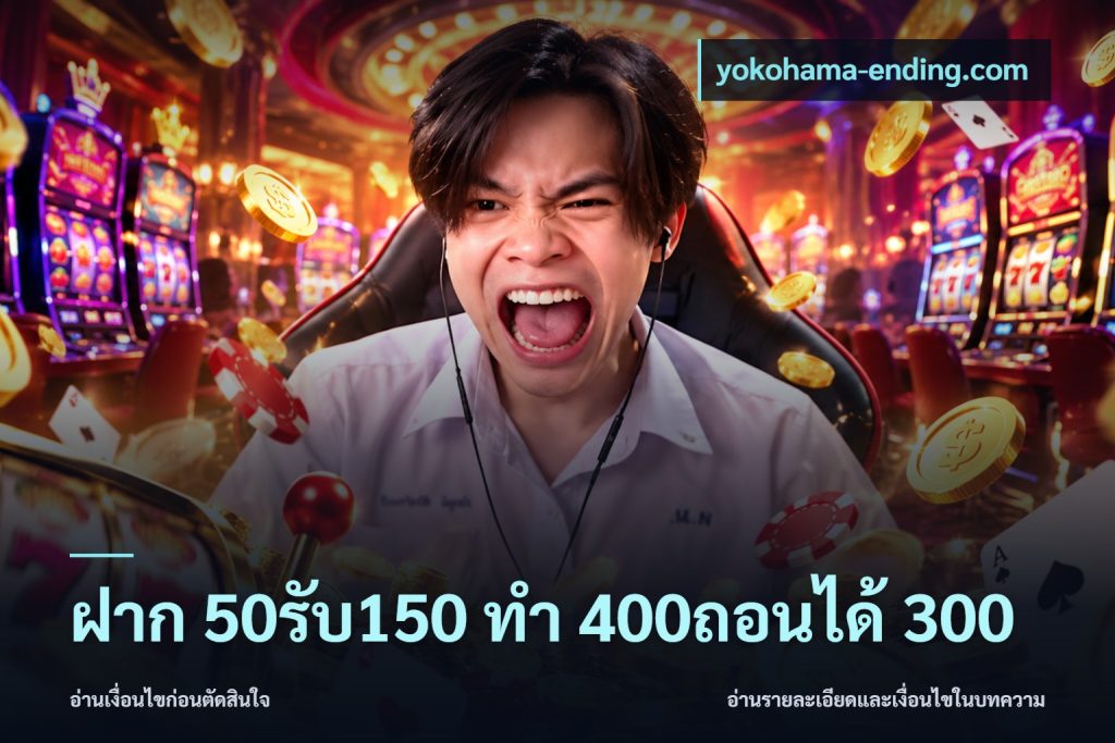 ฝาก 50รับ150 ทํา 400ถอนได้ 300