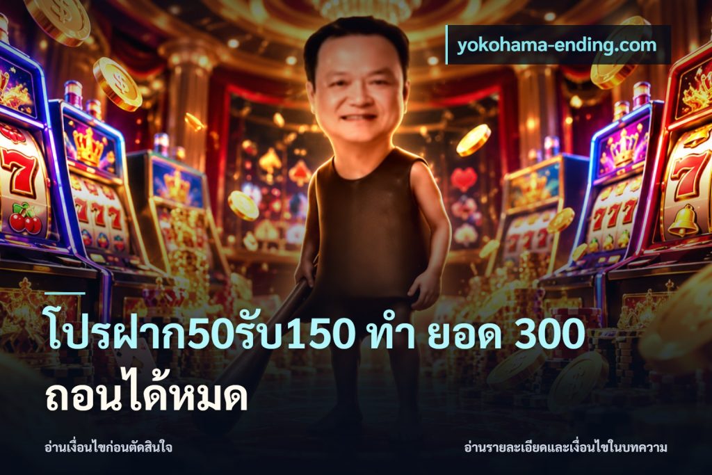 โปรฝาก50รับ150 ทํา ยอด 300 ถอนได้หมด