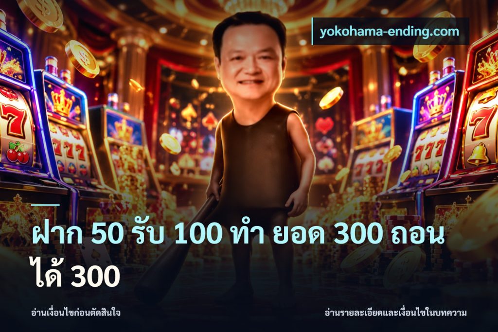 ฝาก 50 รับ 100 ทํา ยอด 300 ถอนได้ 300