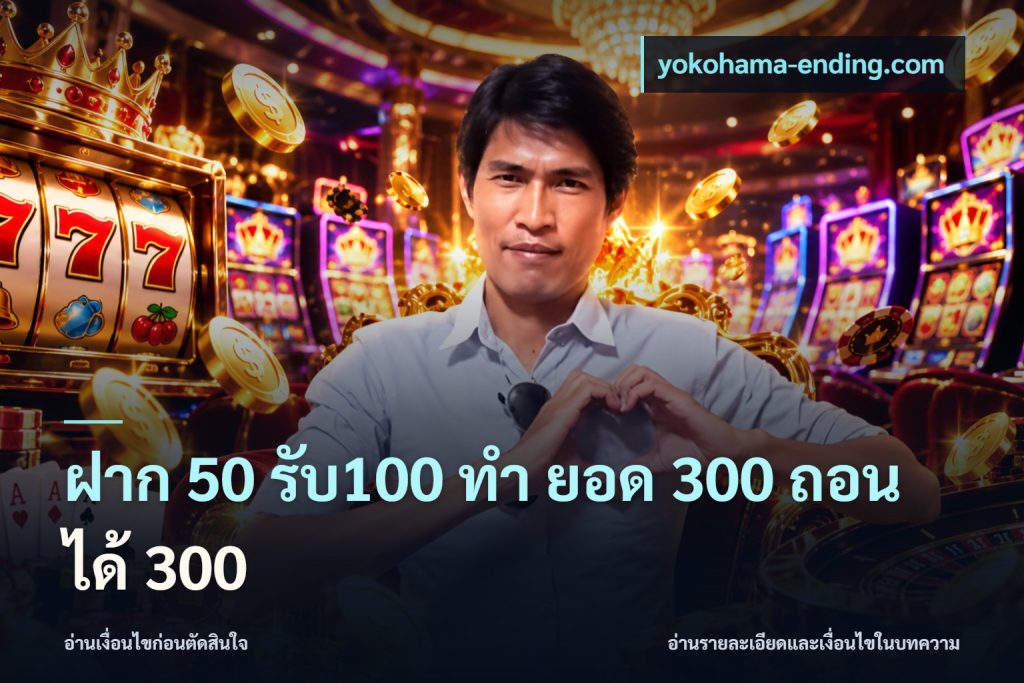 ฝาก 50 รับ100 ทํา ยอด 300 ถอนได้ 300
