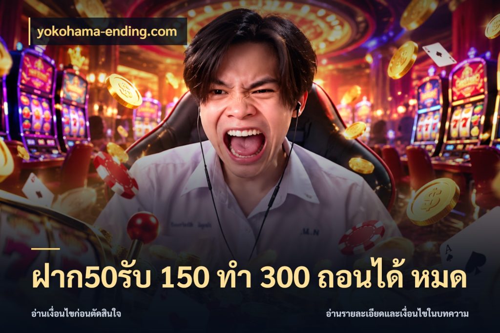 ฝาก50รับ 150 ทำ 300 ถอนได้ หมด เปิดมุมโปรให้เข้ากับเกมแนวโปรด กับ yokohama-ending.com