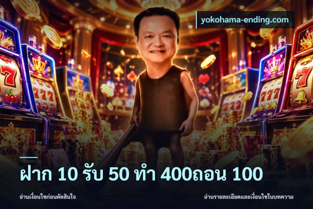ฝาก 10 รับ 50 ทํา 400ถอน 100