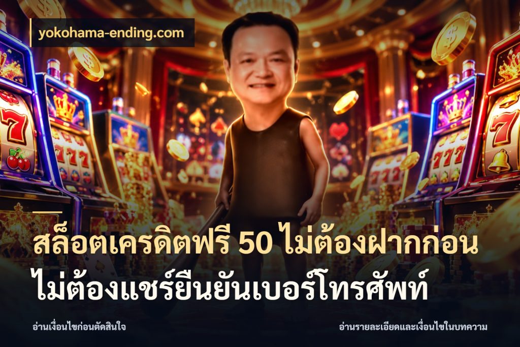 สล็อตเครดิตฟรี 50 ไม่ต้องฝากก่อนไม่ต้องแชร์ยืนยันเบอร์โทรศัพท์ สีสันของเครดิตฟรีและเกมแนวที่ชอบ กับ yokohama-ending.com